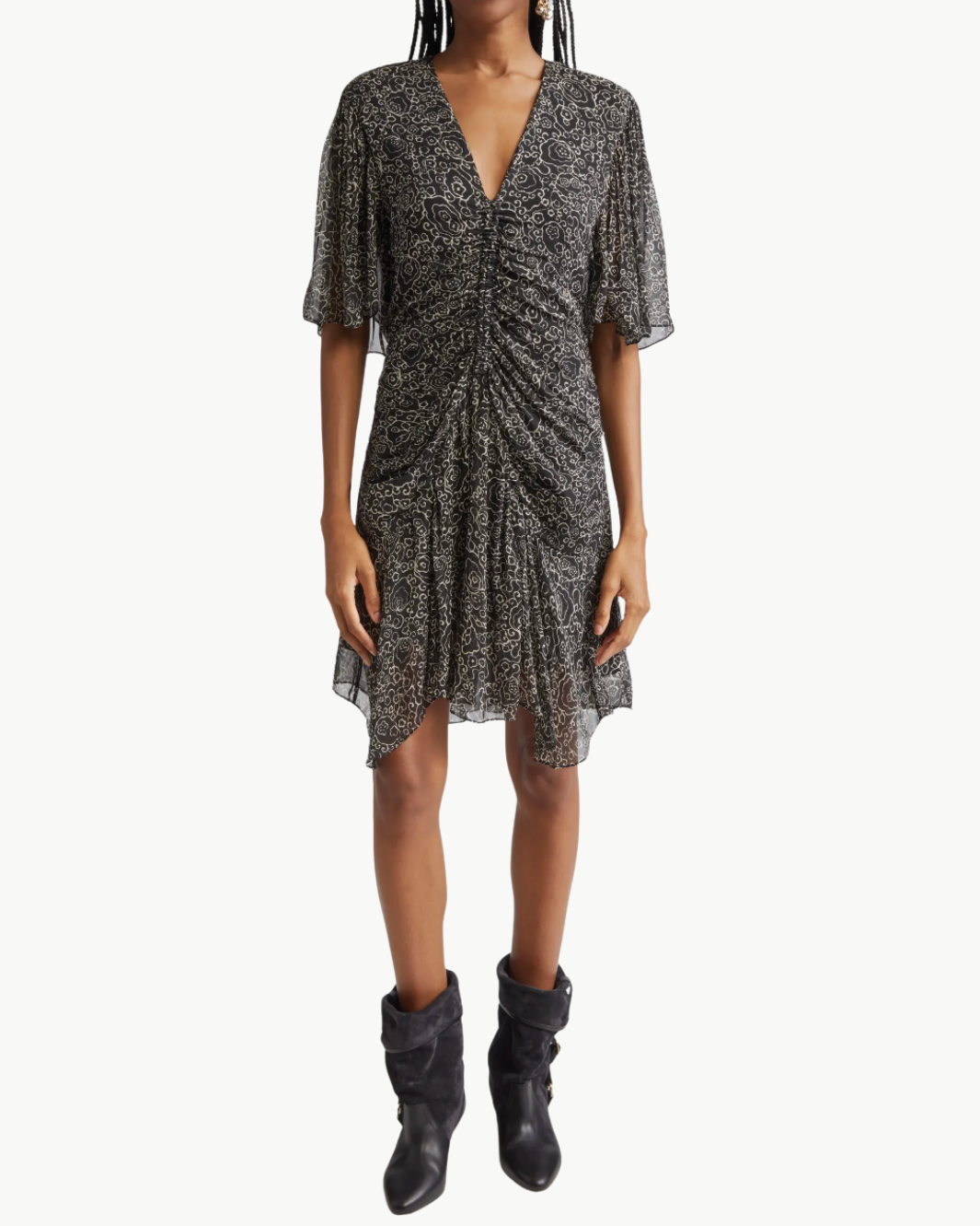 VIVIENNE DRESS IN BLACK/ECRU - Romi Boutique