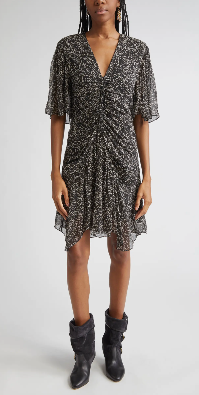 VIVIENNE DRESS IN BLACK/ECRU - Romi Boutique