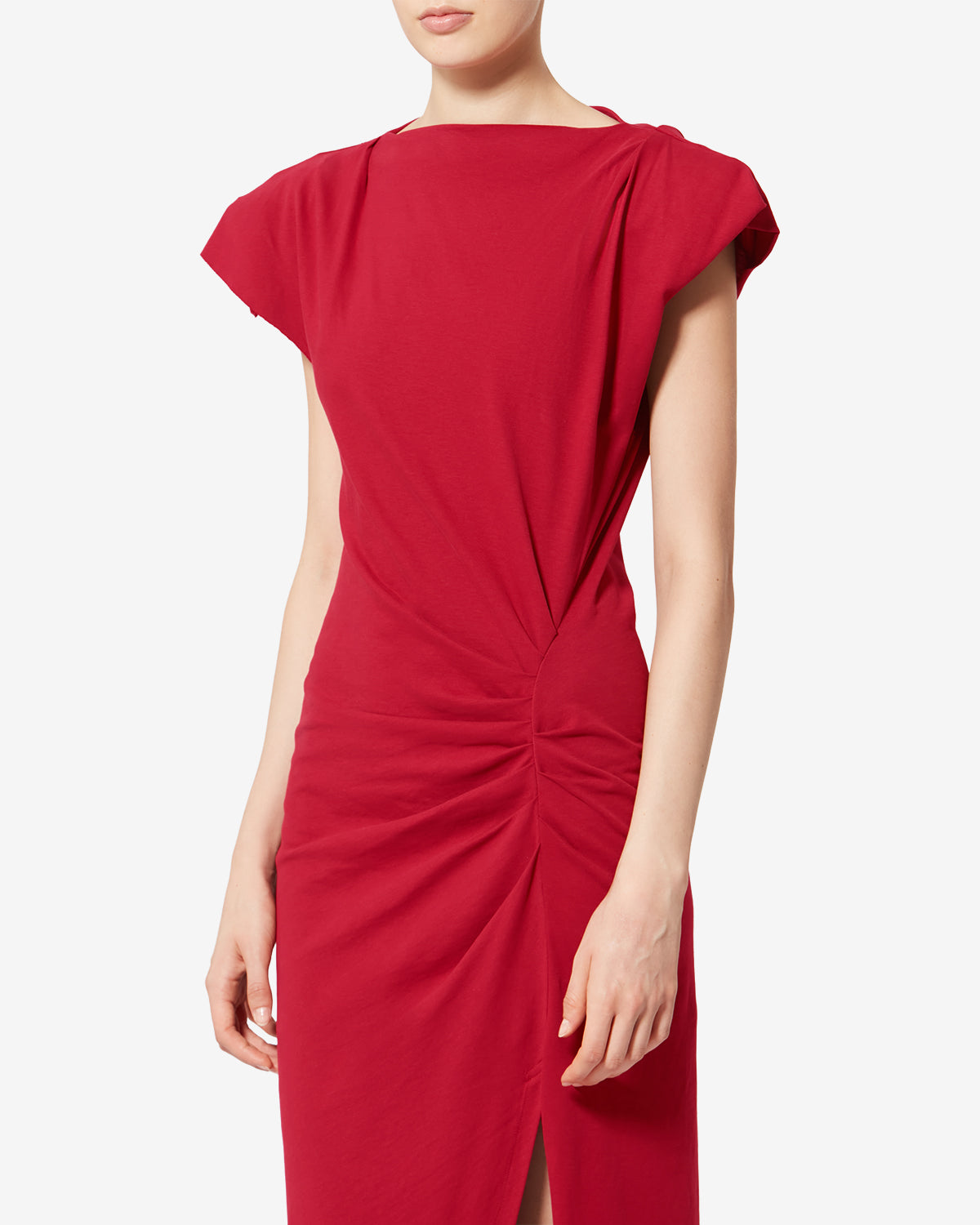NADELA DRESS IN CHERRY - Romi Boutique