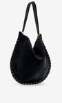 OSKAN HOBO SOFT SHOULDER BAG IN BLACK - Romi Boutique