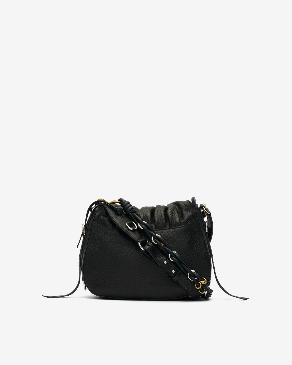 BOLTON SHOULDER BAG IN BLACK/SILVER - Romi Boutique