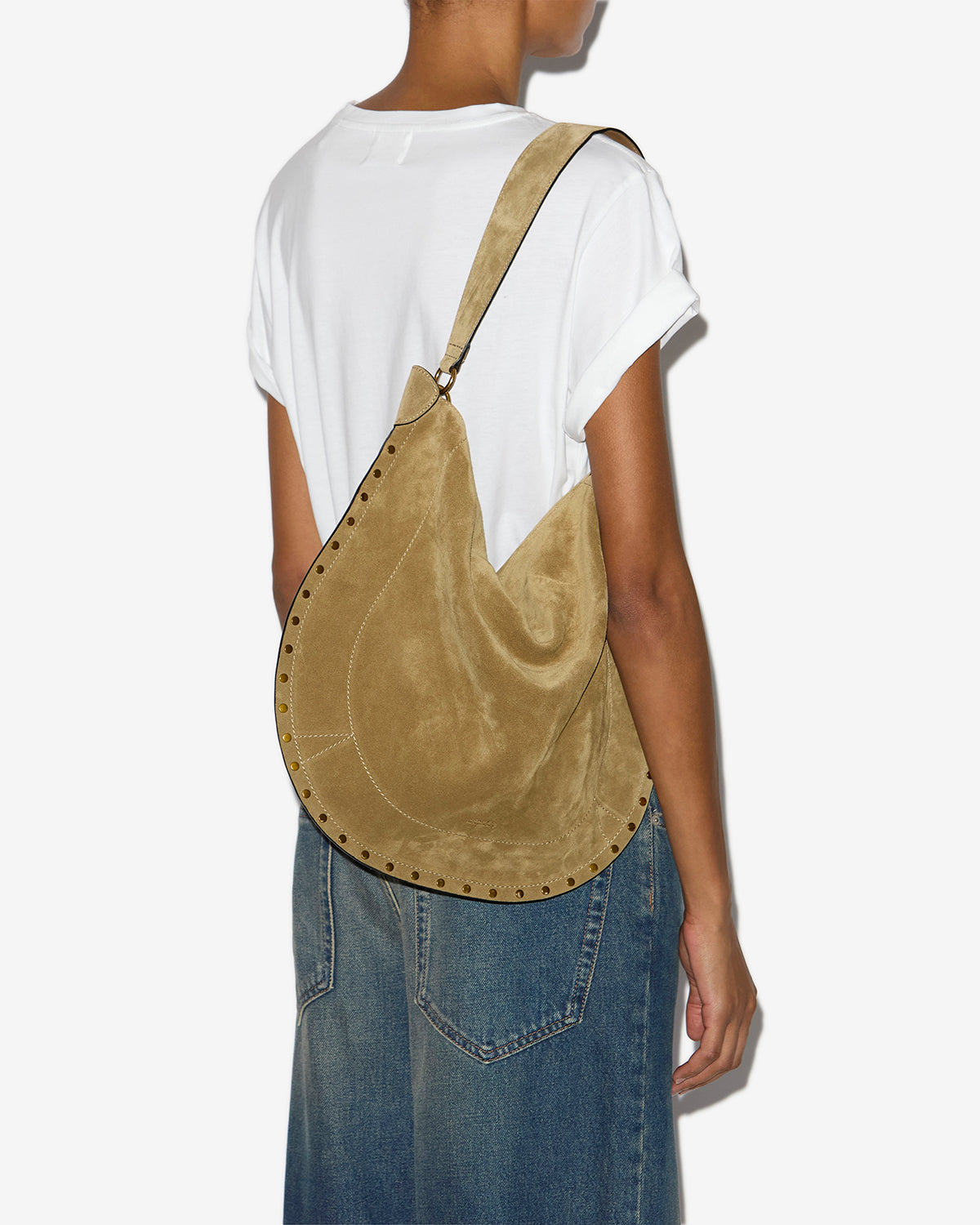 OSKAN HOBO SOFT SHOULDER BAG IN TAUPE - Romi Boutique
