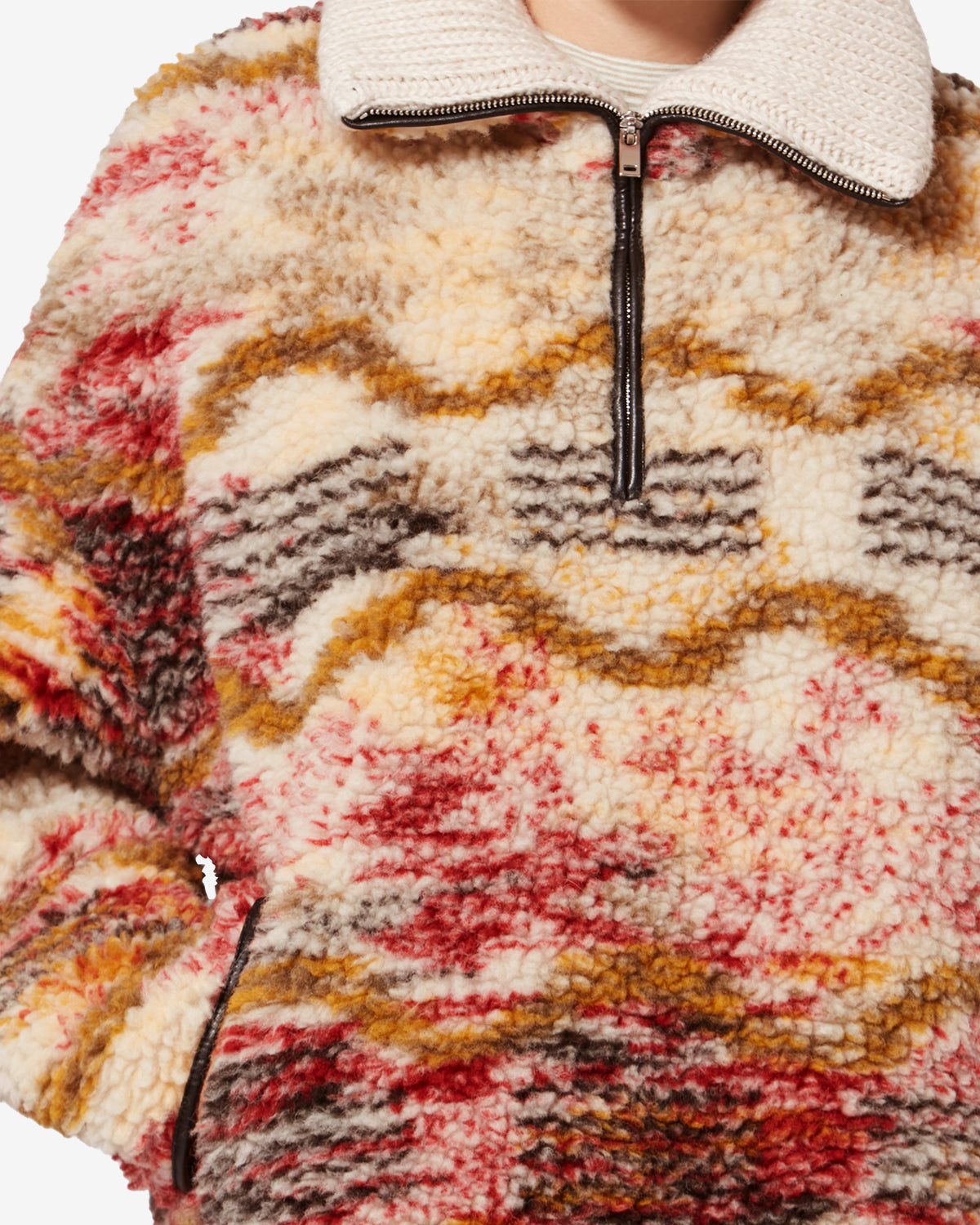 MARNER COAT IN ECRU/OCHRE - Romi Boutique