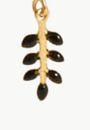 SMALL LEAF MOTIF EARRINGS IN BLACK - Romi Boutique