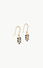 SMALL LEAF MOTIF EARRINGS IN BLACK by Isabel Marant - Romi Boutique