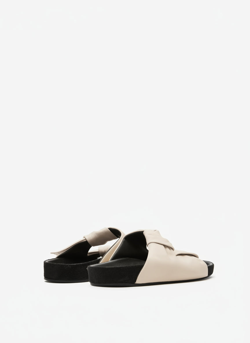 LENNYO BOW SANDALS IN CHALK - Romi Boutique