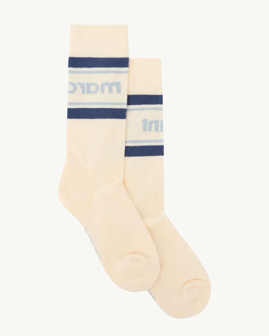 DONNA SOCKS IN ECRU/BLUE - Romi Boutique