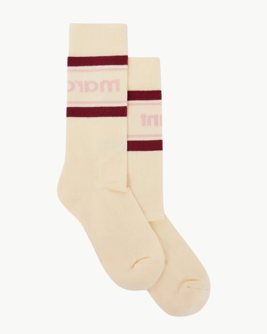 DONNA SOCKS IN ECRU/RED - Romi Boutique