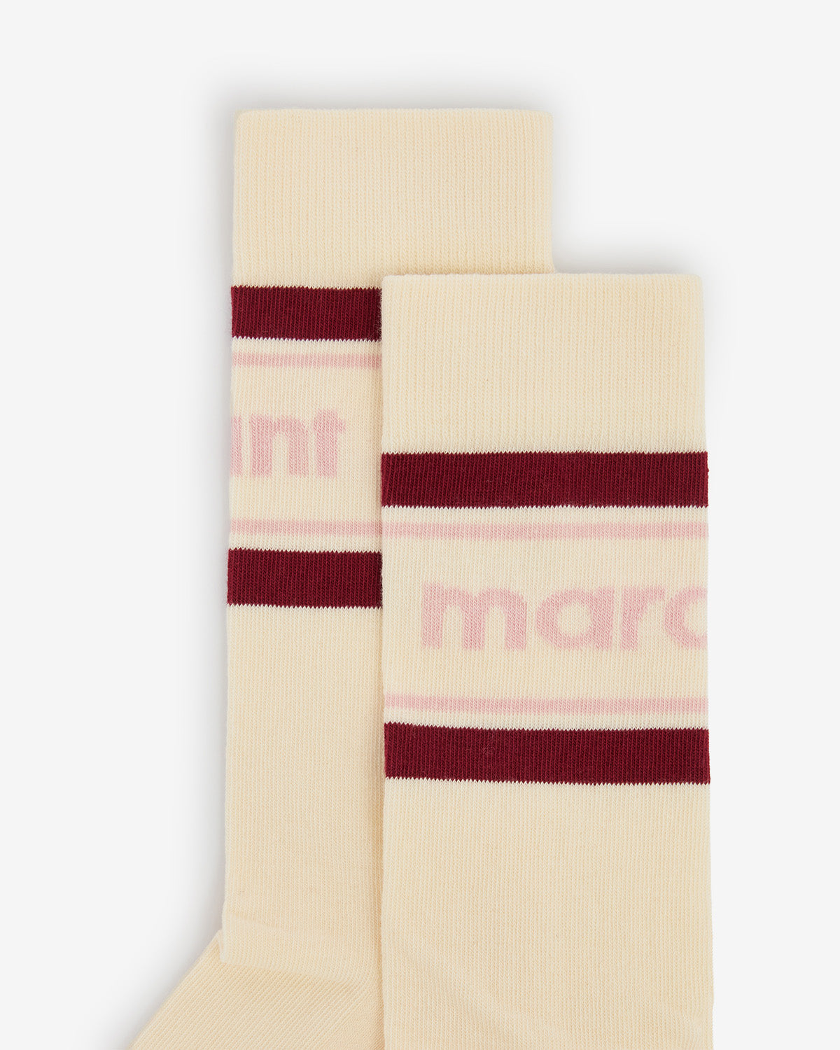 DONNA SOCKS IN ECRU/RED - Romi Boutique