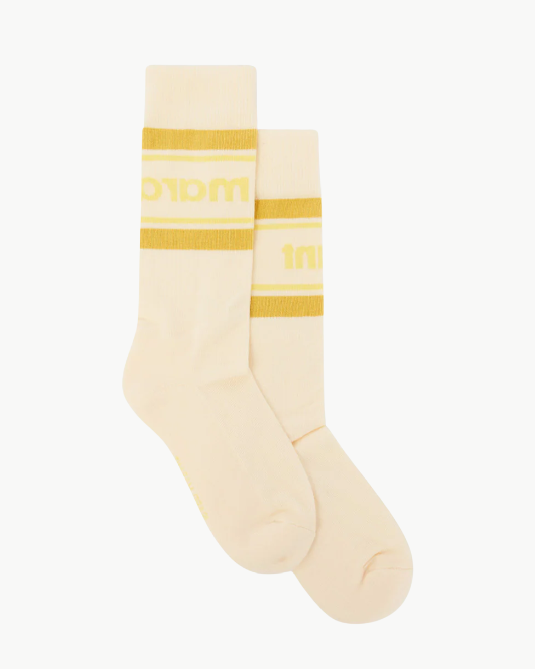 DONNA SOCKS IN ECRU/YELLOW - Romi Boutique