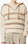 ROMERA SWEATER IN ECRU/BRONZE - Romi Boutique