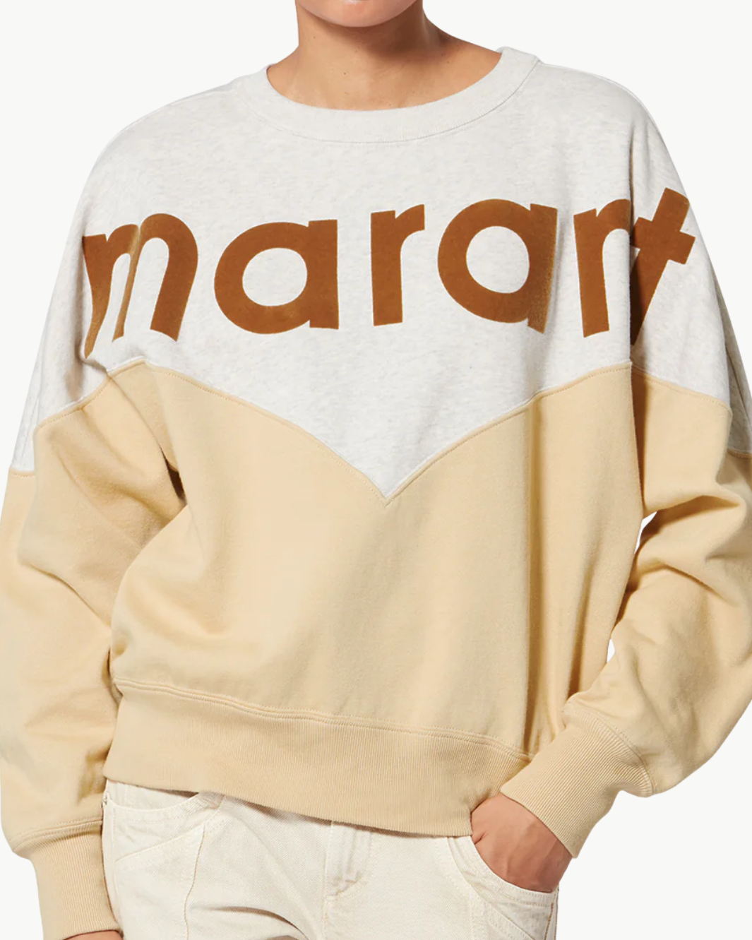 HOUSTON SWEATSHIRT IN LIGHT OCHRE - Romi Boutique