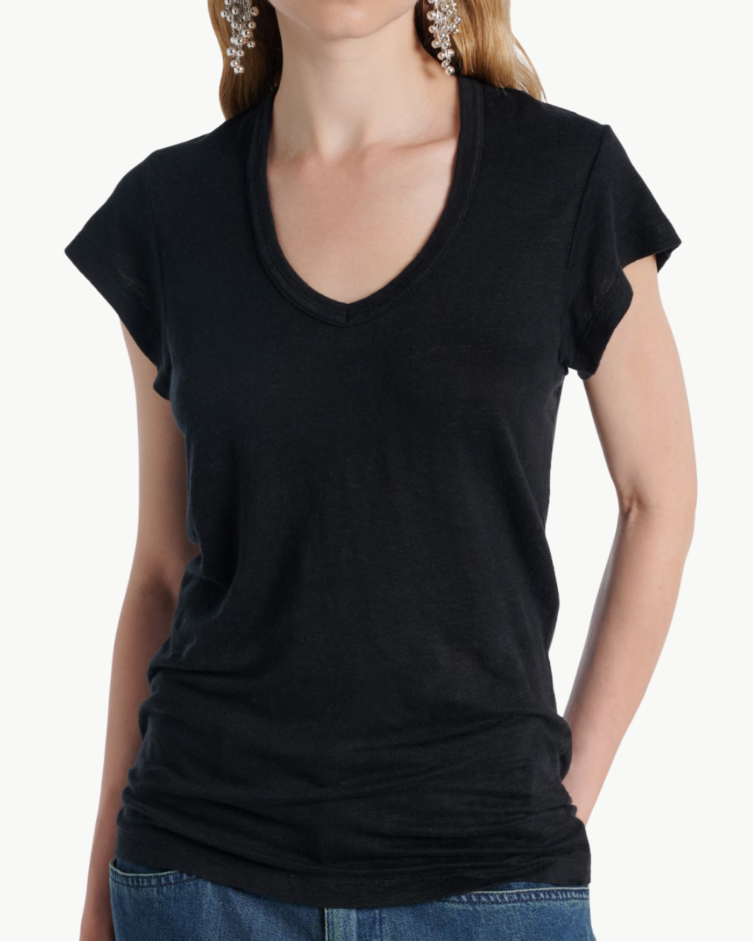 ZANKOU T-SHIRT IN BLACK by Isabel Marant - Romi Boutique