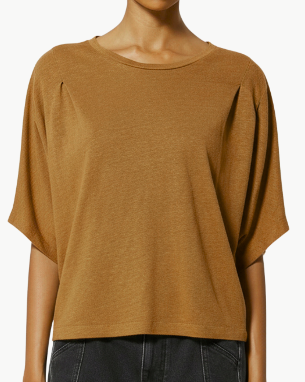 KYANZA T-SHIRT IN CARAMEL - Romi Boutique