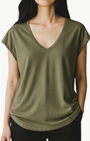 ZANKOU T-SHIRT IN DARK KHAKI - Romi Boutique