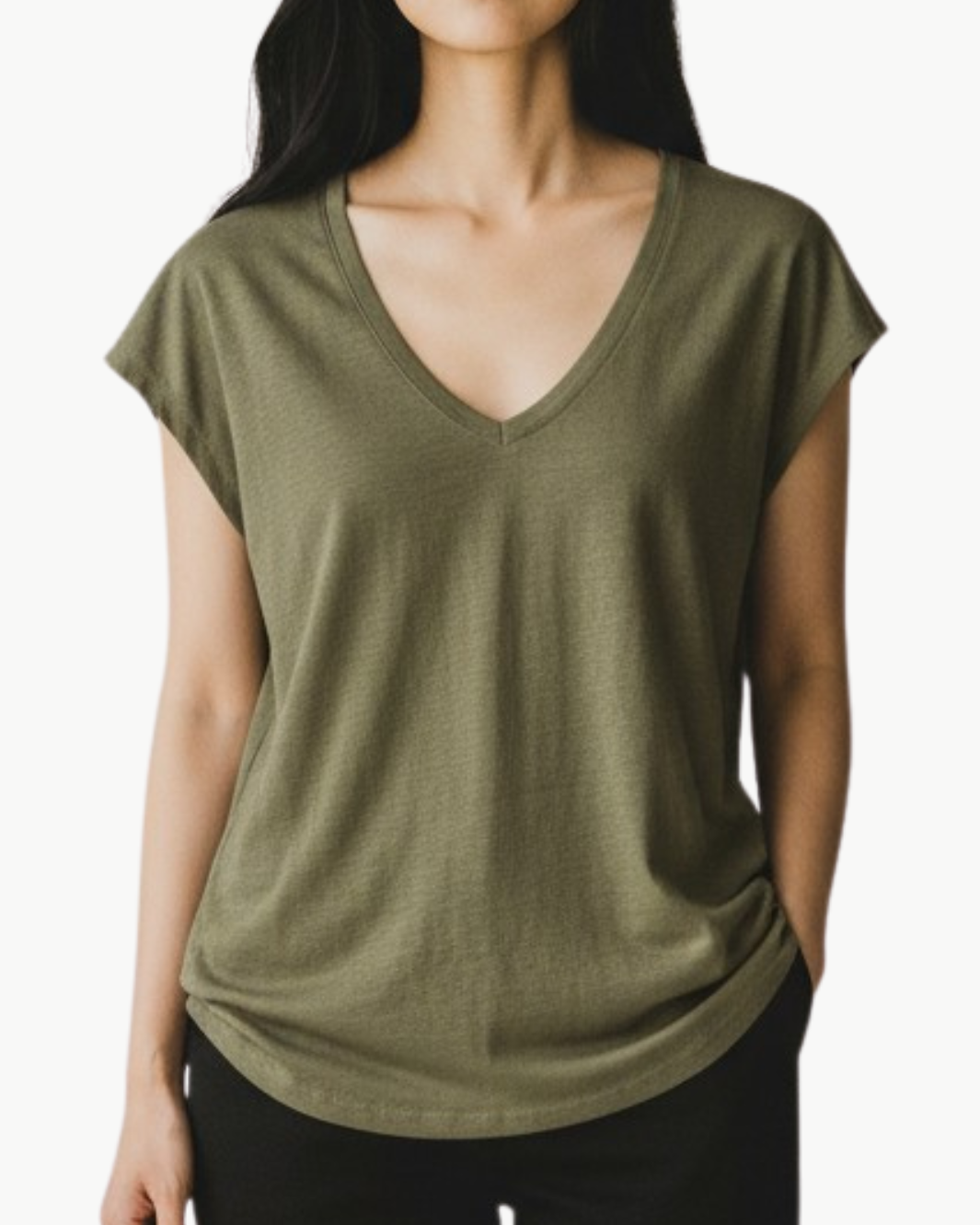 ZANKOU T-SHIRT IN DARK KHAKI - Romi Boutique