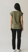ZANKOU T-SHIRT IN DARK KHAKI - Romi Boutique