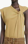 NAYDA T-SHIRT IN DUSKY YELLOW - Romi Boutique