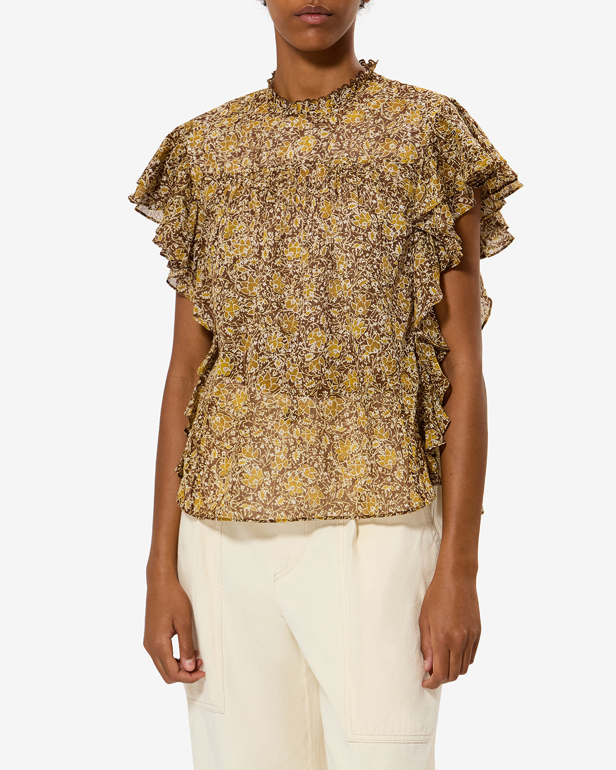 DALIYANE TOP IN KHAKI - Romi Boutique