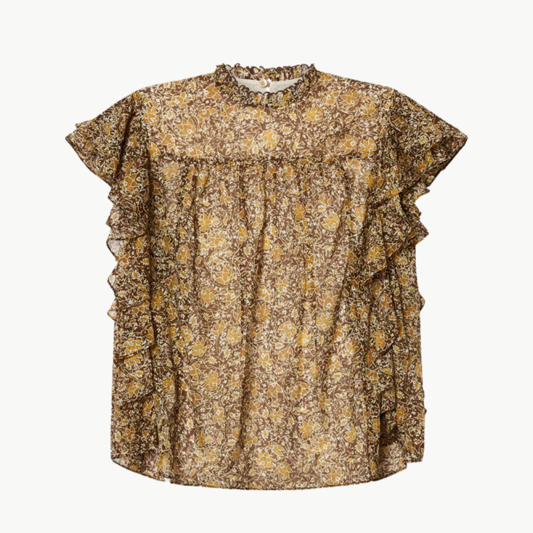 DALIYANE TOP IN KHAKI by Isabel Marant - Romi Boutique