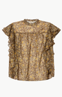 DALIYANE TOP IN KHAKI by Isabel Marant - Romi Boutique