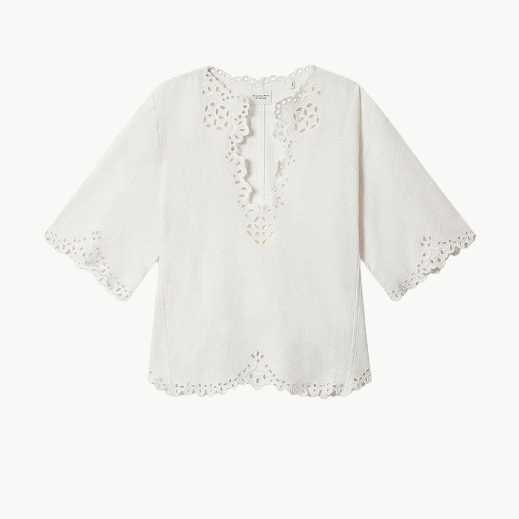 SHANA TOP IN WHITE by Isabel Marant - Romi Boutique