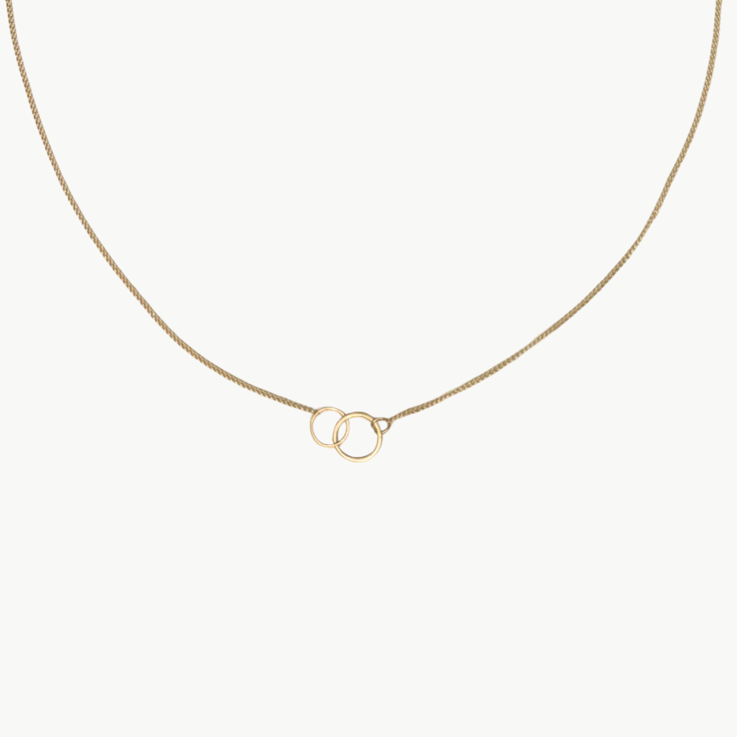 COCO 3 RING NECKLACE IN 14K GOLD by Jane Hollinger - Romi Boutique