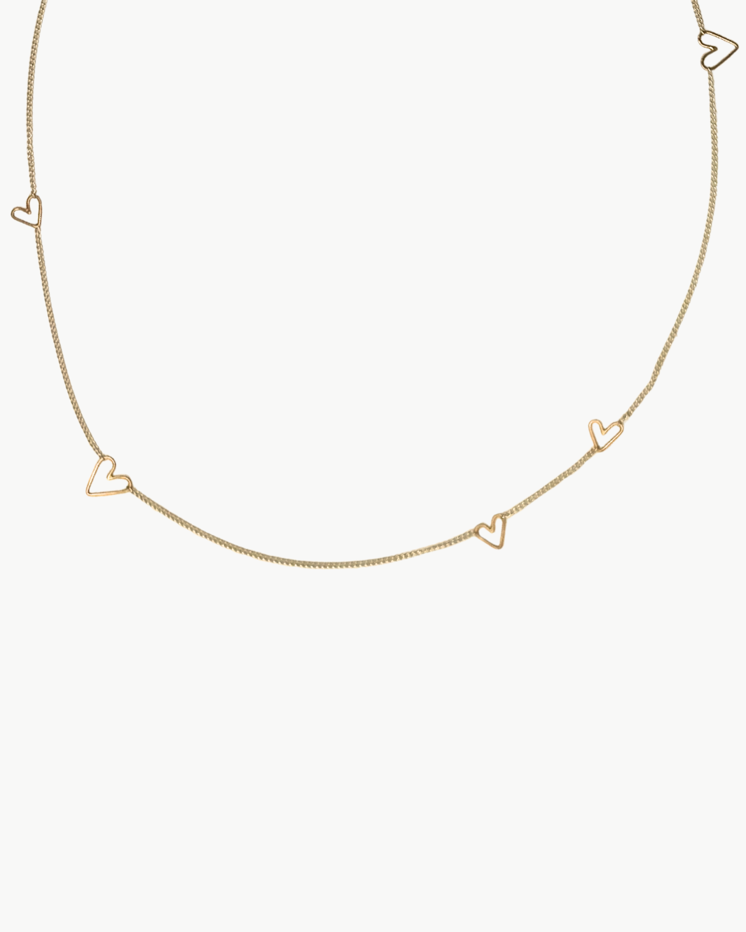 HONEY 5 HEART NECKLACE IN 14K GOLD - Romi Boutique