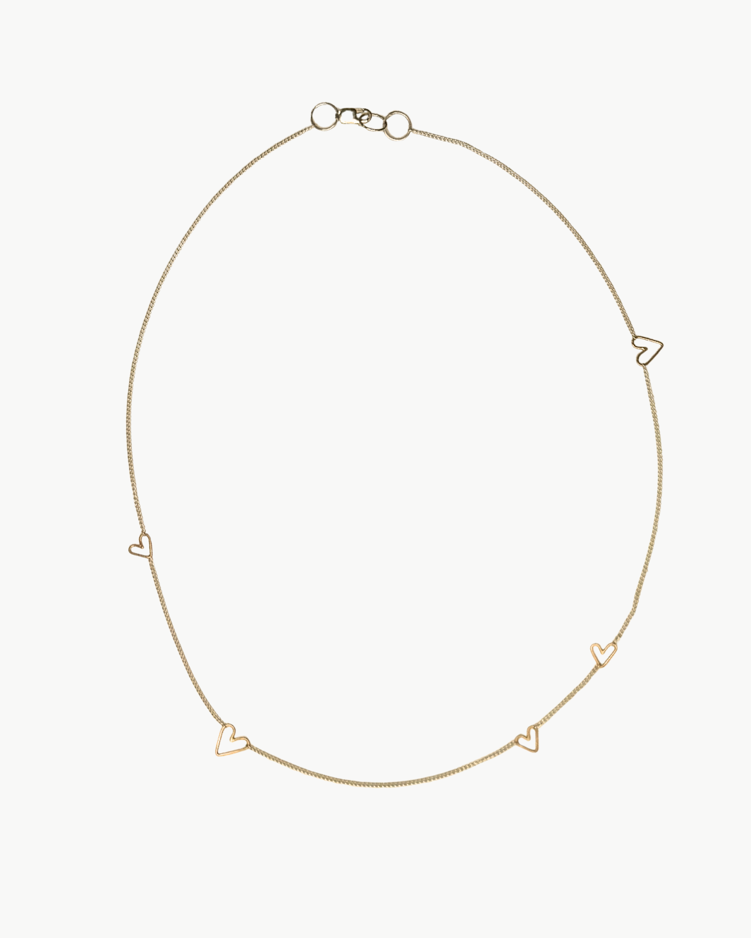 HONEY 5 HEART NECKLACE IN 14K GOLD - Romi Boutique