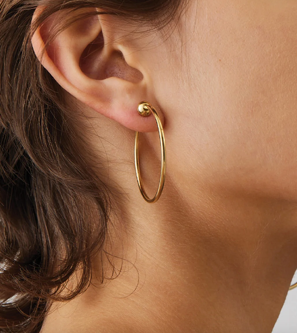 ICON HOOPS SMALL IN GOLD - Romi Boutique