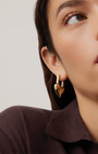 PADLOCK HEART EARRINGS IN GOLD - Romi Boutique