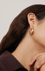 PADLOCK HEART EARRINGS IN GOLD - Romi Boutique