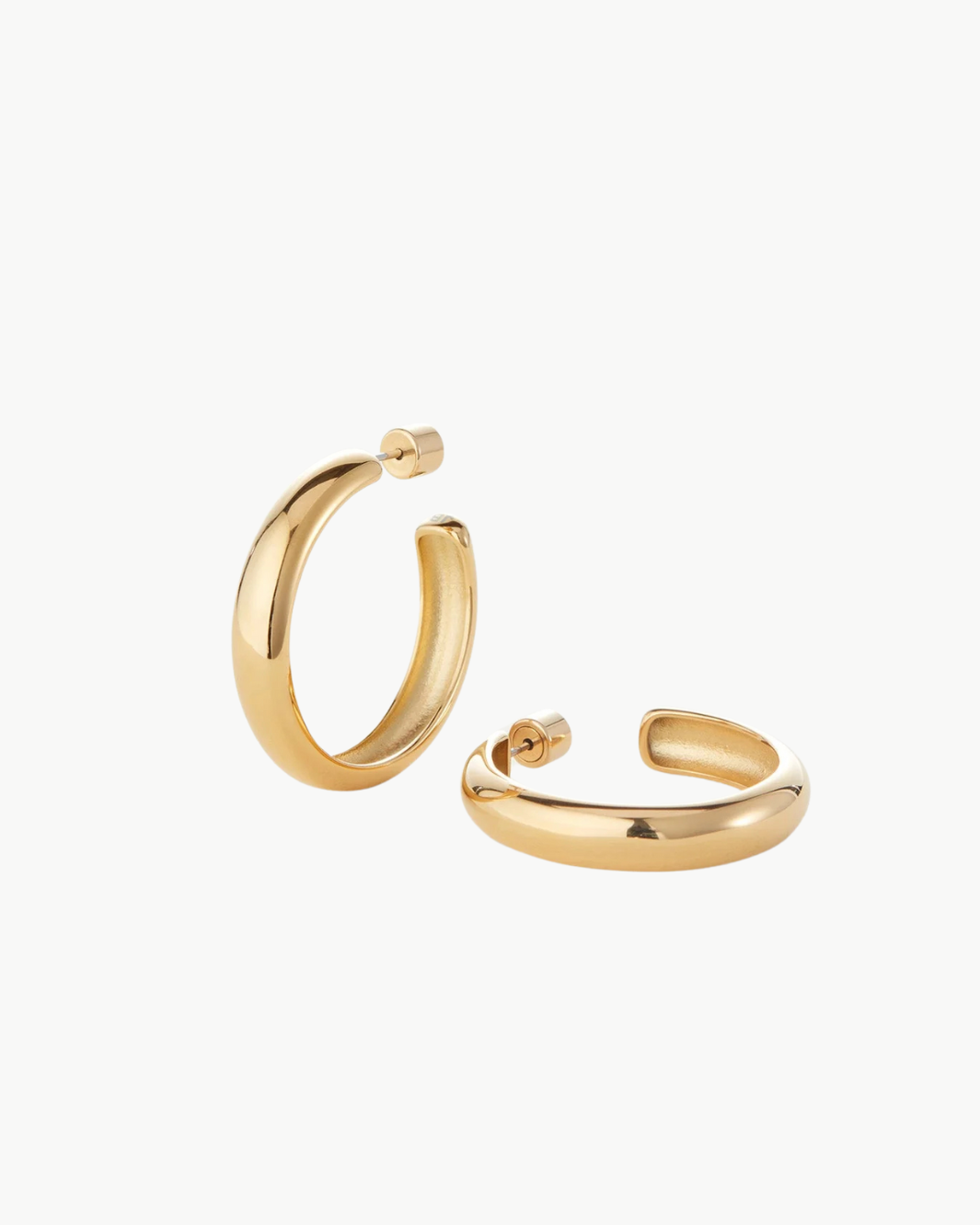STAPLE HOOPS LARGE IN GOLD by Jenny Bird - Romi Boutique