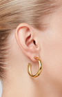 STAPLE HOOPS LARGE IN GOLD by Jenny Bird - Romi Boutique
