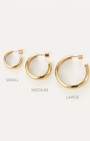 STAPLE HOOPS LARGE IN GOLD by Jenny Bird - Romi Boutique