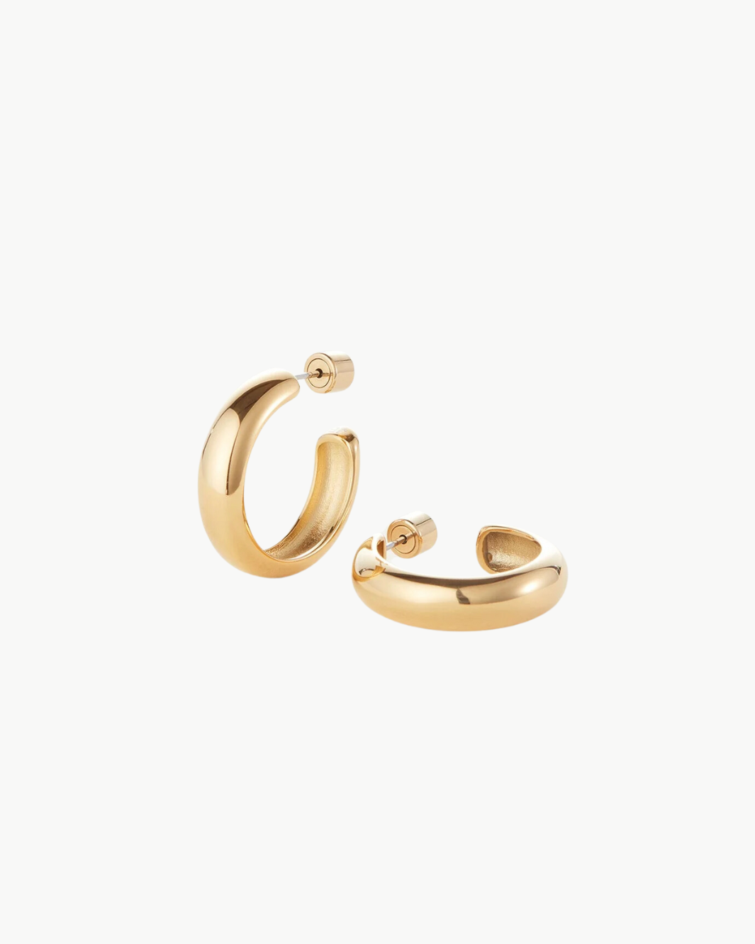 STAPLE HOOPS MEDIUM IN GOLD - Romi Boutique