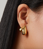 ART HEART BUTTON EARRINGS IN GOLD - Romi Boutique