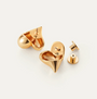 ART HEART BUTTON EARRINGS IN GOLD - Romi Boutique