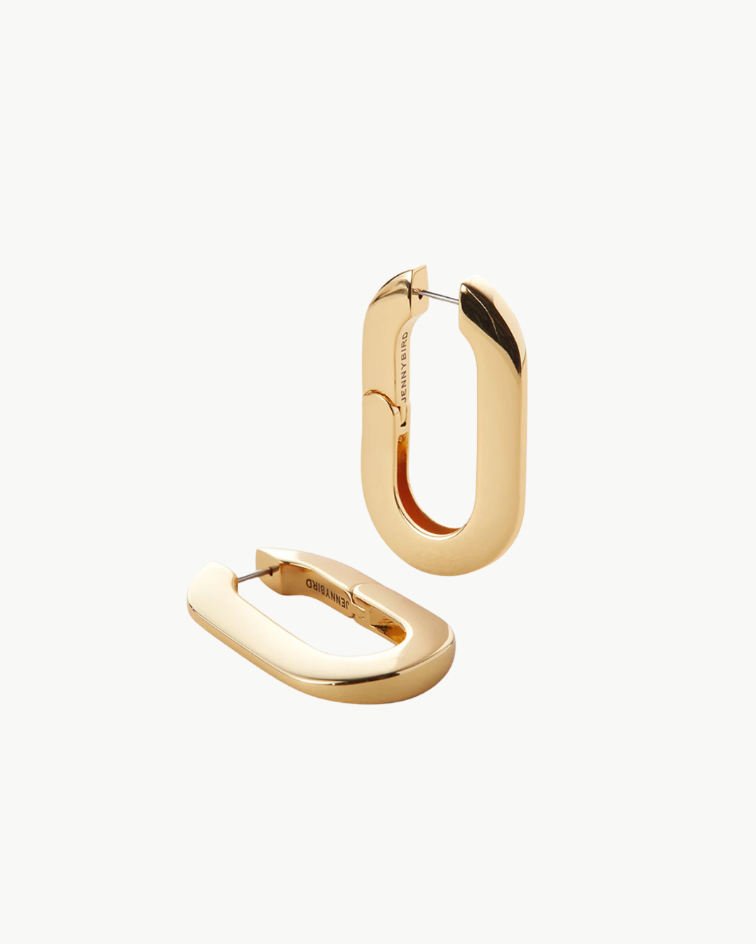 MEGA U-LINK EARRINGS IN HIGH POLISH GOLD - Romi Boutique