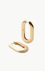 MEGA U-LINK EARRINGS IN HIGH POLISH GOLD - Romi Boutique