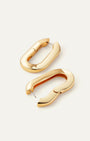 MEGA U-LINK EARRINGS IN HIGH POLISH GOLD - Romi Boutique