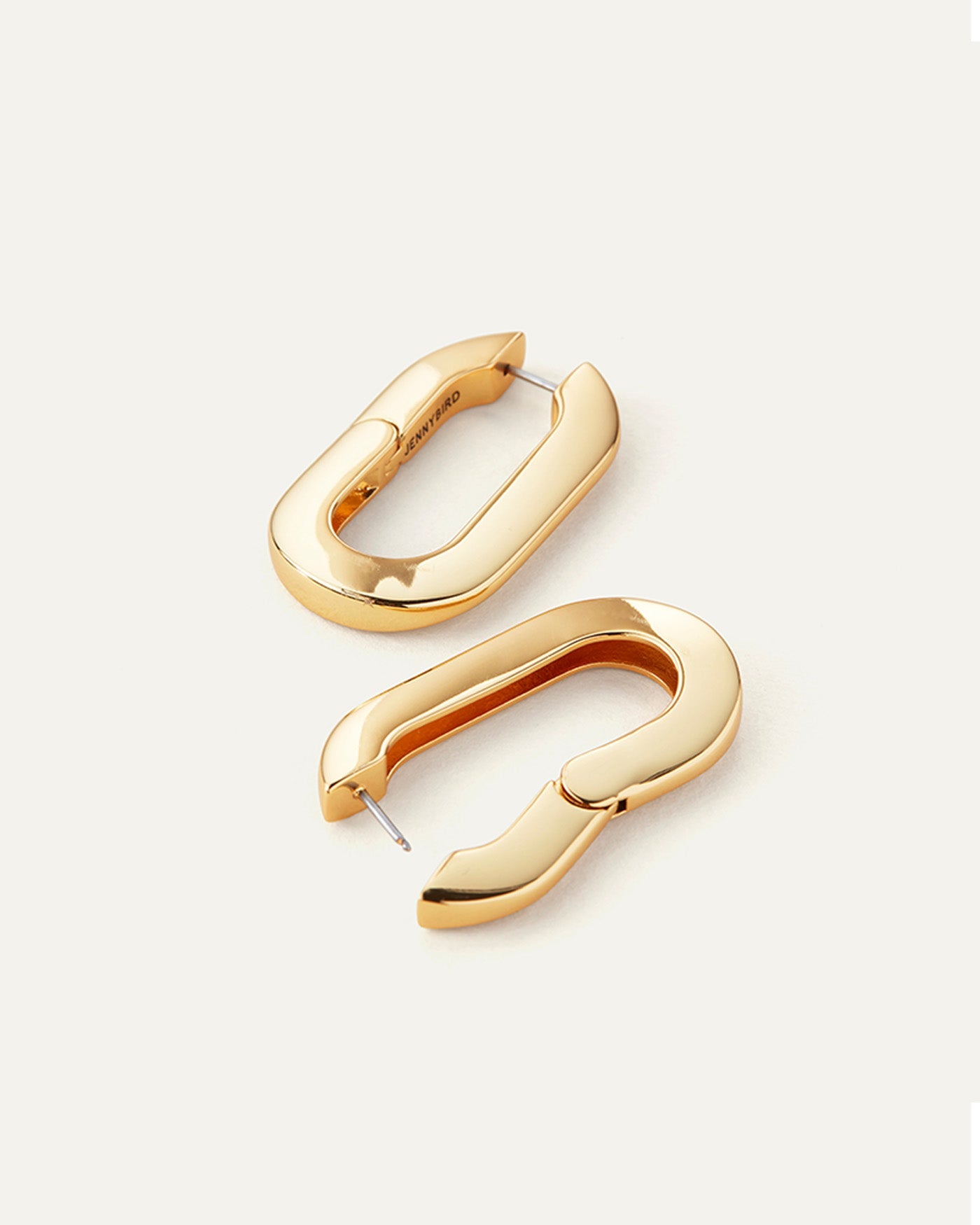 MEGA U-LINK EARRINGS IN HIGH POLISH GOLD - Romi Boutique