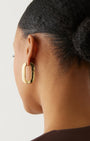 MEGA U-LINK EARRINGS IN HIGH POLISH GOLD - Romi Boutique