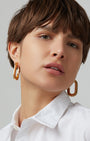 MEGA U-LINK EARRINGS IN HIGH POLISH GOLD - Romi Boutique