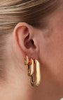 MEGA U-LINK EARRINGS IN HIGH POLISH GOLD - Romi Boutique