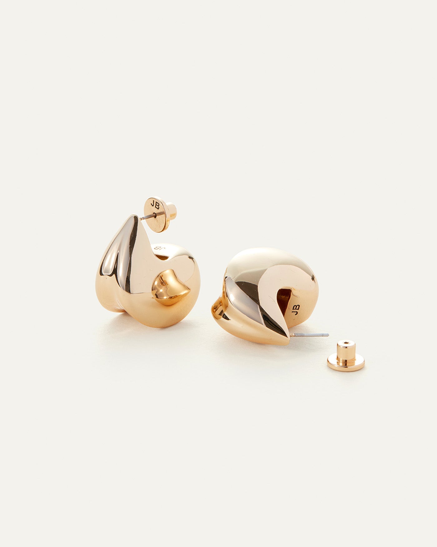 PAIGE PUFF EARRINGS IN HIGH POLISH GOLD - Romi Boutique