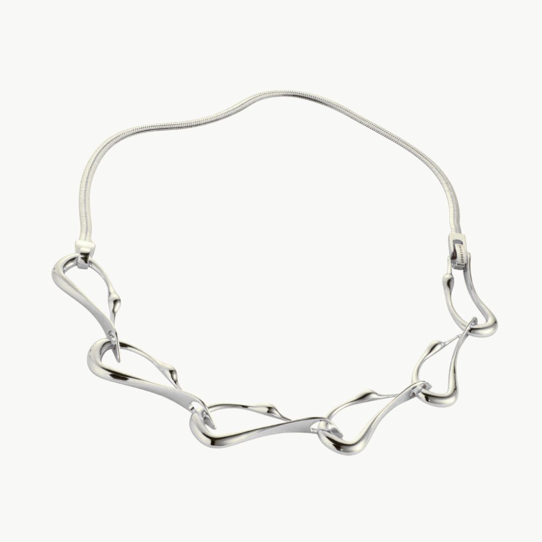 EGRET COLLAR IN HIGH POLISH SILVER - Romi Boutique