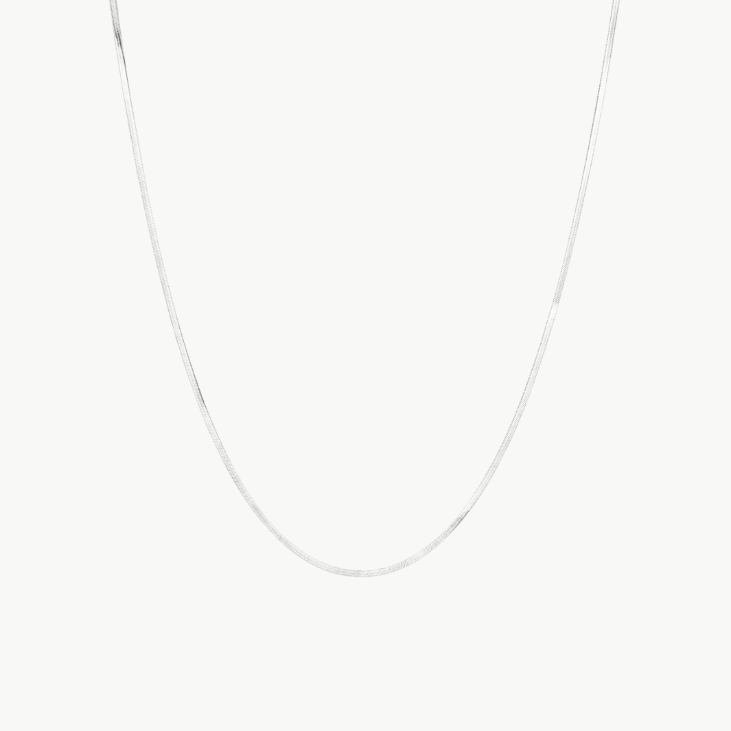 ZEINA SLIM CHAIN IN PLATINUM - Romi Boutique
