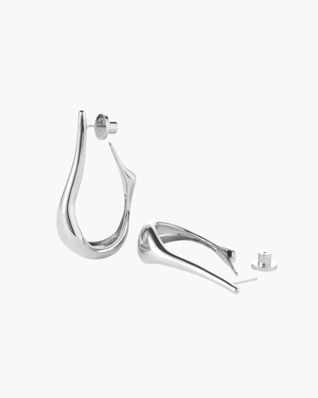COLETTE HOOPS MEDIUM IN SILVER - Romi Boutique