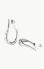 COLETTE HOOPS MEDIUM IN SILVER - Romi Boutique